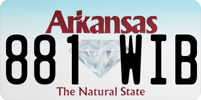 AR license plate 881WIB