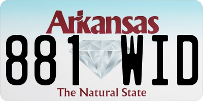 AR license plate 881WID