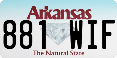 AR license plate 881WIF