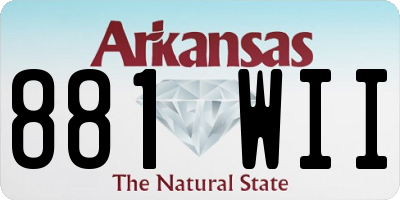 AR license plate 881WII