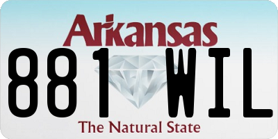 AR license plate 881WIL