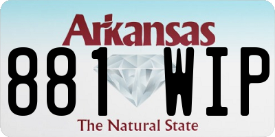 AR license plate 881WIP