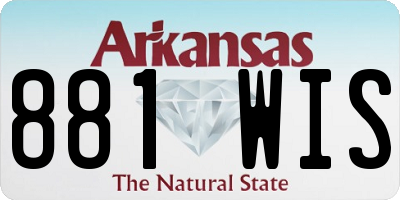 AR license plate 881WIS