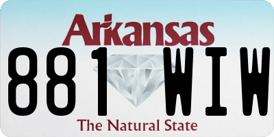 AR license plate 881WIW