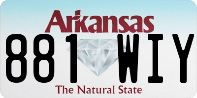 AR license plate 881WIY
