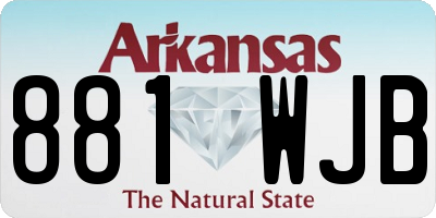 AR license plate 881WJB