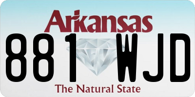 AR license plate 881WJD