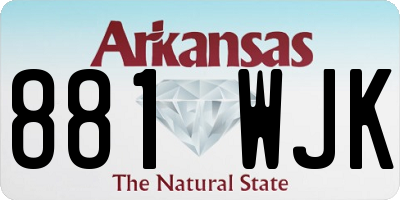 AR license plate 881WJK