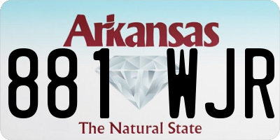AR license plate 881WJR