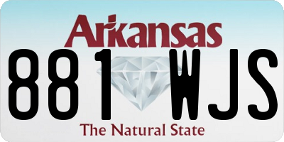 AR license plate 881WJS