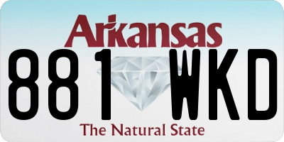 AR license plate 881WKD