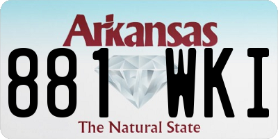 AR license plate 881WKI