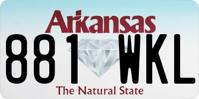 AR license plate 881WKL