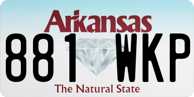 AR license plate 881WKP