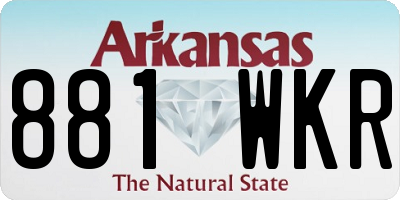 AR license plate 881WKR