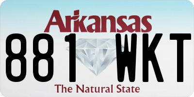 AR license plate 881WKT