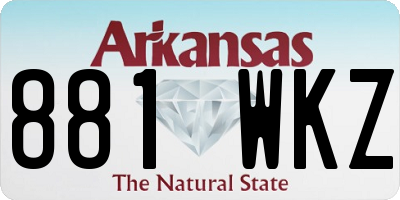 AR license plate 881WKZ