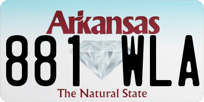 AR license plate 881WLA