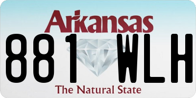 AR license plate 881WLH