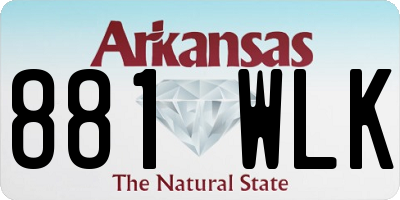 AR license plate 881WLK