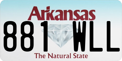 AR license plate 881WLL