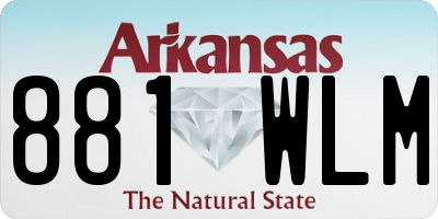 AR license plate 881WLM