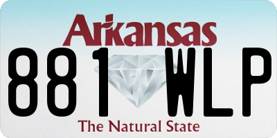 AR license plate 881WLP
