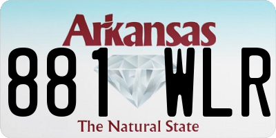 AR license plate 881WLR