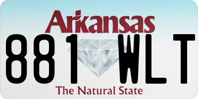 AR license plate 881WLT