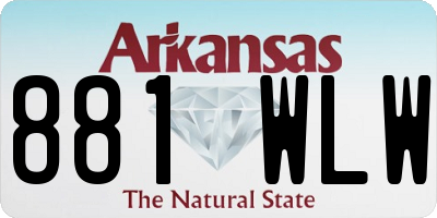 AR license plate 881WLW