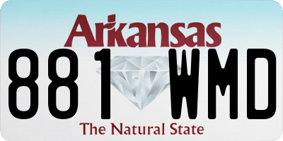AR license plate 881WMD