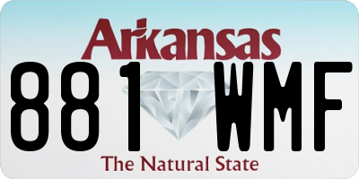 AR license plate 881WMF