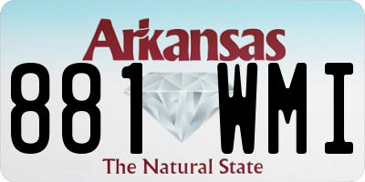 AR license plate 881WMI