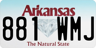 AR license plate 881WMJ