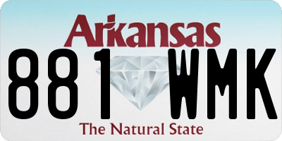 AR license plate 881WMK