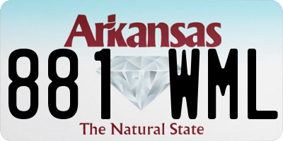 AR license plate 881WML