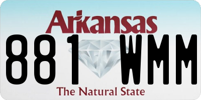 AR license plate 881WMM