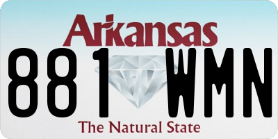 AR license plate 881WMN