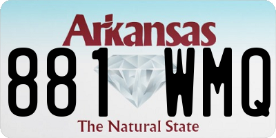 AR license plate 881WMQ