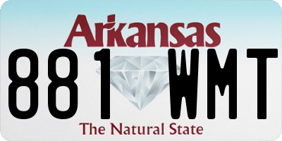 AR license plate 881WMT