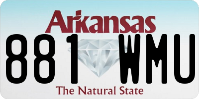 AR license plate 881WMU
