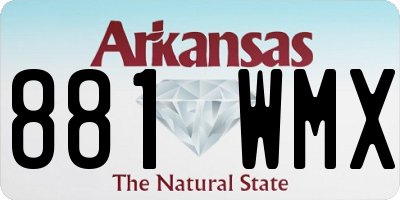 AR license plate 881WMX