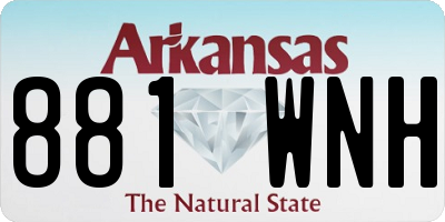 AR license plate 881WNH