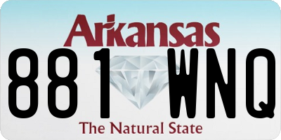 AR license plate 881WNQ
