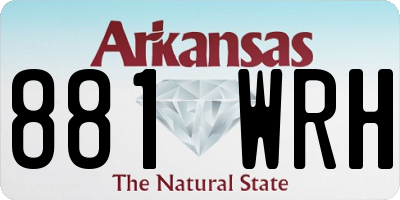 AR license plate 881WRH