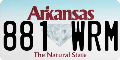 AR license plate 881WRM