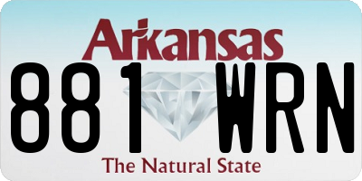 AR license plate 881WRN