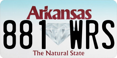 AR license plate 881WRS