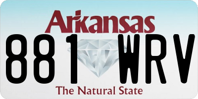 AR license plate 881WRV