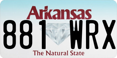 AR license plate 881WRX